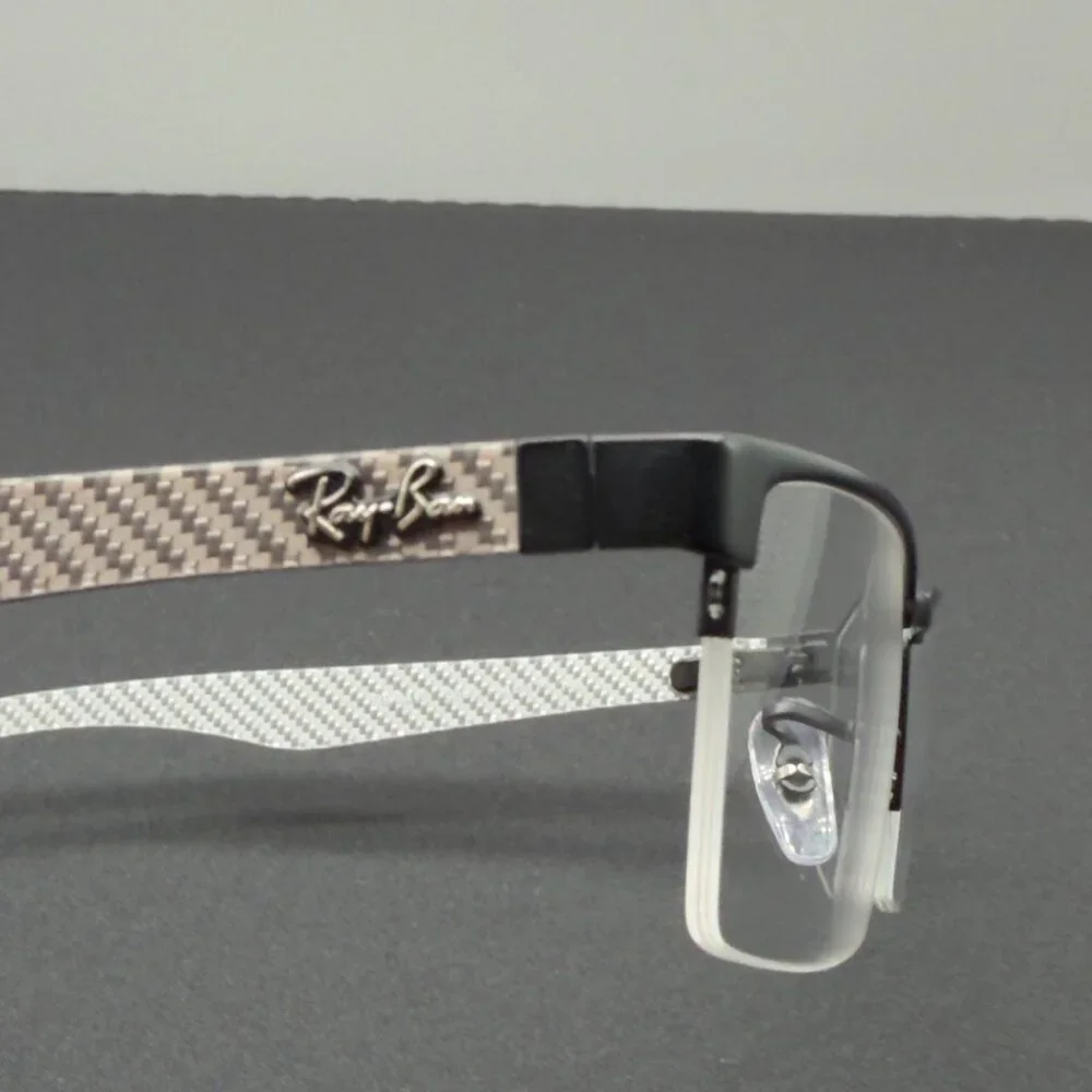 Ray Ban Rx Tech Series Eyeglasses RB8413 2504 Polished Carbon Fiber 54-17-145 - Picture 11 of 13